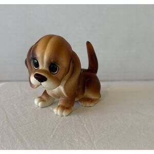 Norcrest A711 Brown Basset Hound Puppy Dog Figurine Vintage ADORABLE